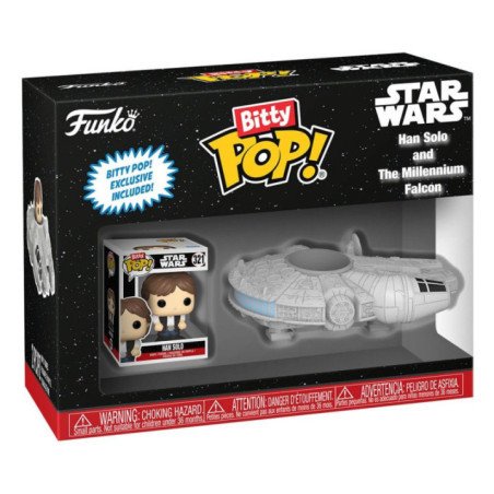 POP Star Wars Bitty - Han Solo with Faucon Millenium