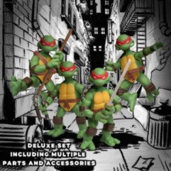 Pack 4 Figurines Articulées Tortues Ninja - 8Cm