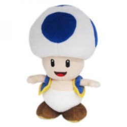 Peluche Super Mario - Toad Bleu - 20Cm
