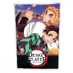 Plaid Demon Slayer Tanjiro & Kyojuro 100 x 150
