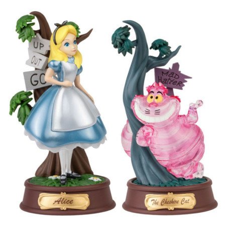 Statuette Alice au Pays des Merveilles - Alice And The Cheshire Cat - 10Cm