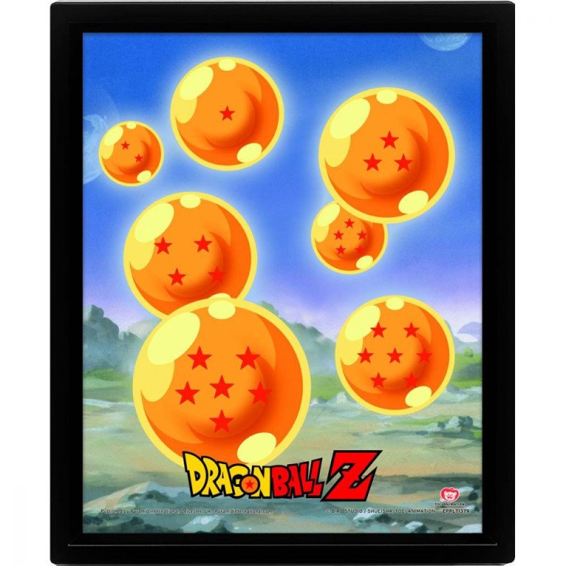 Cadre 3D Lenticulaire - Dragon ball Z Boules de Cristal Cadre 3D Lenticulaire - Dragon ball Z Boules de Cristal