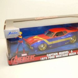 Figurine Captain Marvel + Ford Mustang