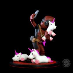 Q-Fig Marvel - Diorama Deadpool Selfie Licorne