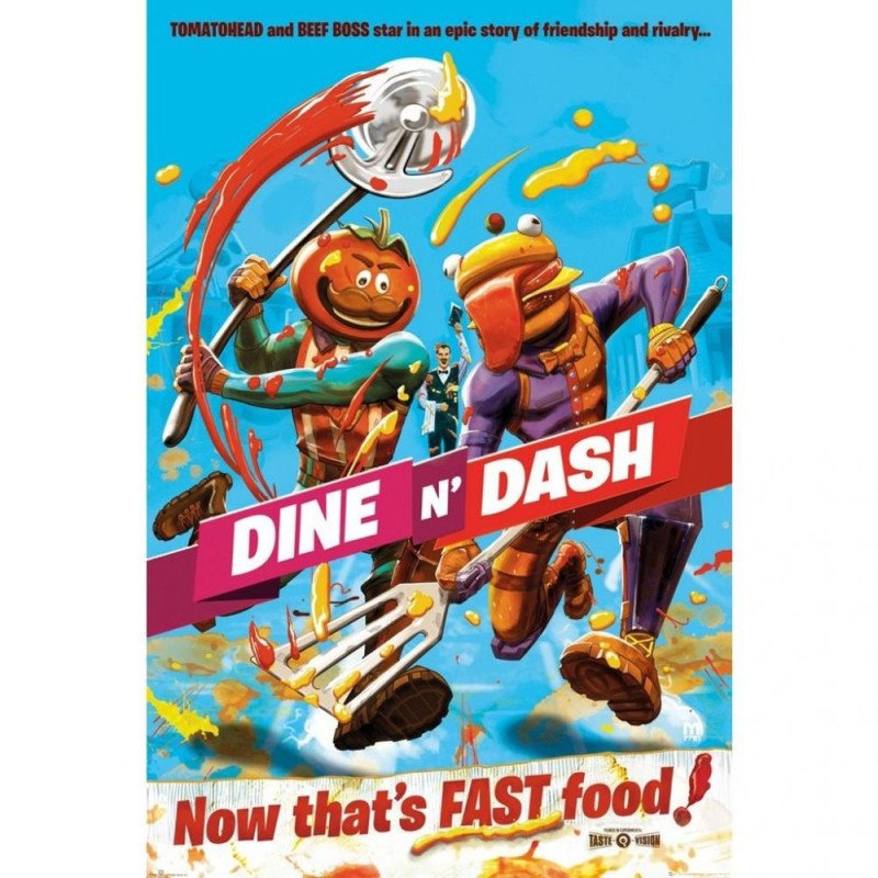 Poster FortNite Dine 'n Dash Poster FortNite Dine 'n Dash