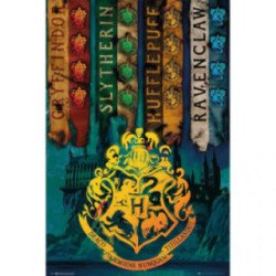 Poster Harry Potter Drapeaux Maisons