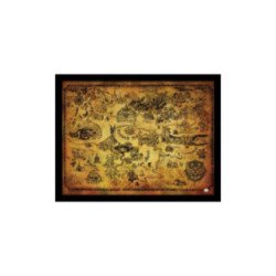 ZELDA HYRULE MAP WOOD ART 40 x 59cm