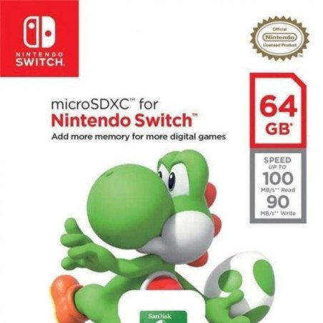 Carte Micro SD 64 Go pour Switch (Yoshi)
