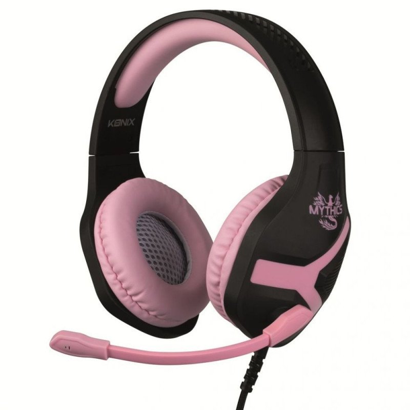 KONIX - Micro-Casque Filaire - Nemesis Black Pink KONIX - Micro-Casque Filaire - Nemesis Black Pink