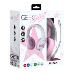 KONIX - Micro-Casque Filaire - Crystal Geek Girl