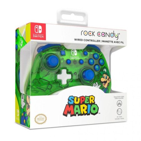 PDP - Manette Filaire Switch Rock Candy - Luigi